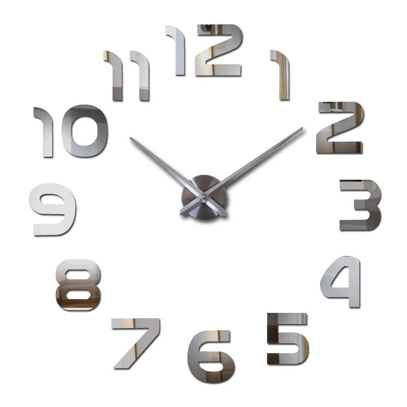 Mirror Sticker Wall Clock