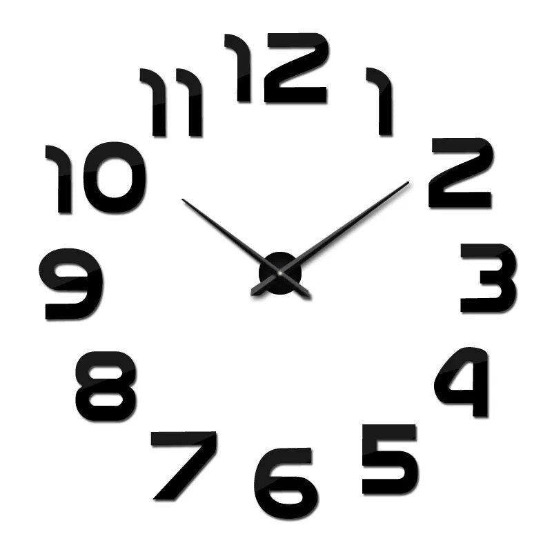 Mirror Sticker Wall Clock