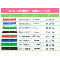 Resistance Band Set Latex Gym Strength Training Rubber Loops with Instruction Guide Thick Elastic Bands Yoga Gym Fitness Workout