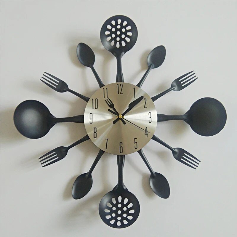 Modern Metal Kitchen Clock