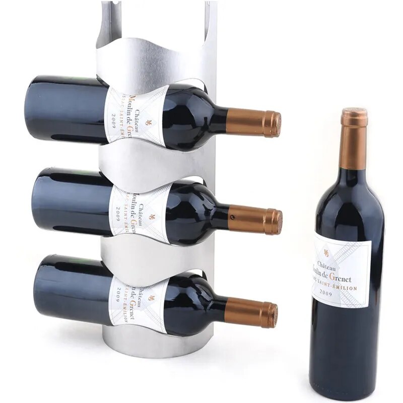 Wall-mounted Stainless Steel Wine Rack