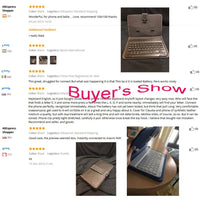 Wireless Leather Keyboard Case for Mobile Devices