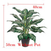 Tropical Monstera Silk Palm Tree Branch - Large Artificial Plant Bouquet