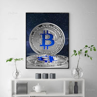 Bitcoin Galaxy Canvas Wall Art