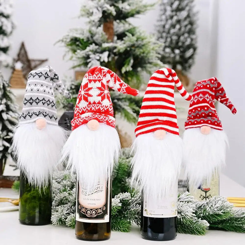 Santa Wine Bottle Cover: Festive Joy for Wine Bottles