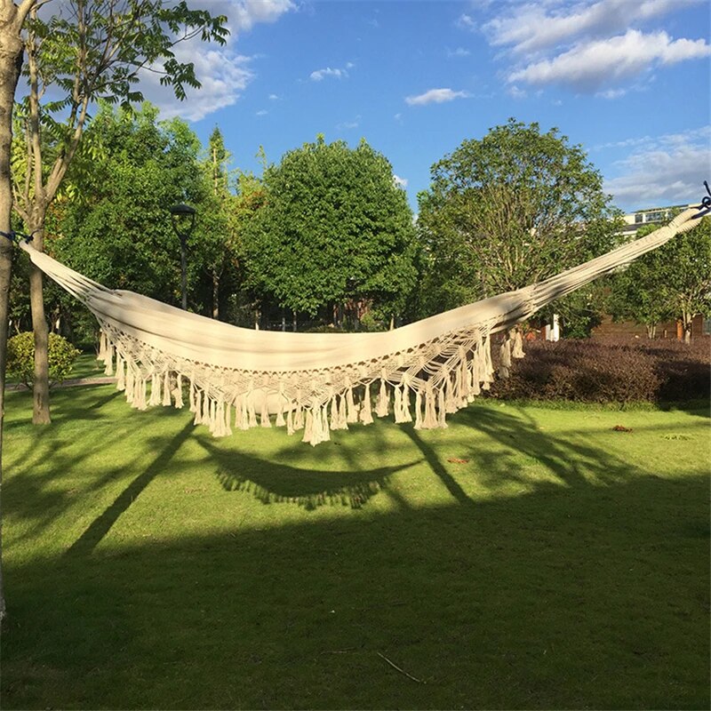 Boho Fringe Double Hammock