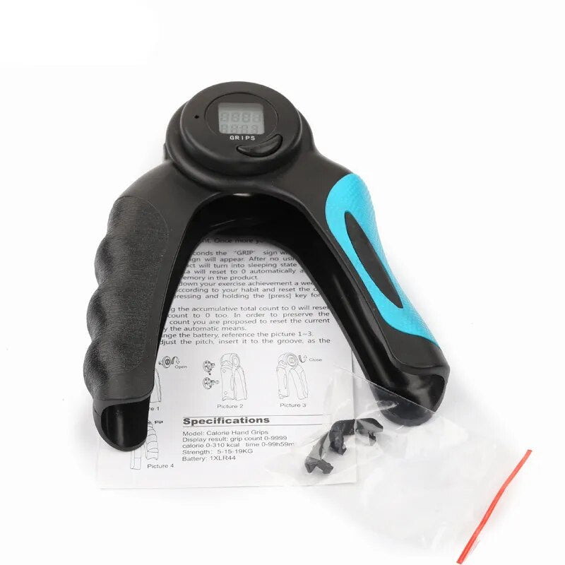 Dual LCD Hand Grippers Sports Fitness Finger Exerciser Dynamometer Grip Strength Adjustable Strength Calories Hand Grip