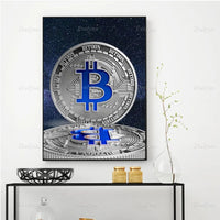 Bitcoin Galaxy Canvas Wall Art