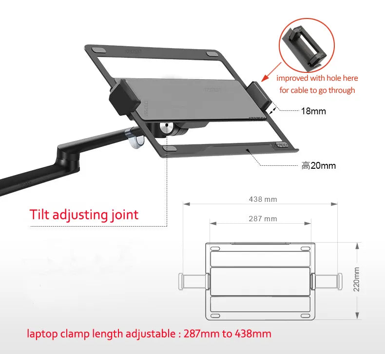 Aluminum Multifunction Desk Stand