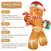 Festive 8ft LED Gingerbread Man Inflatable