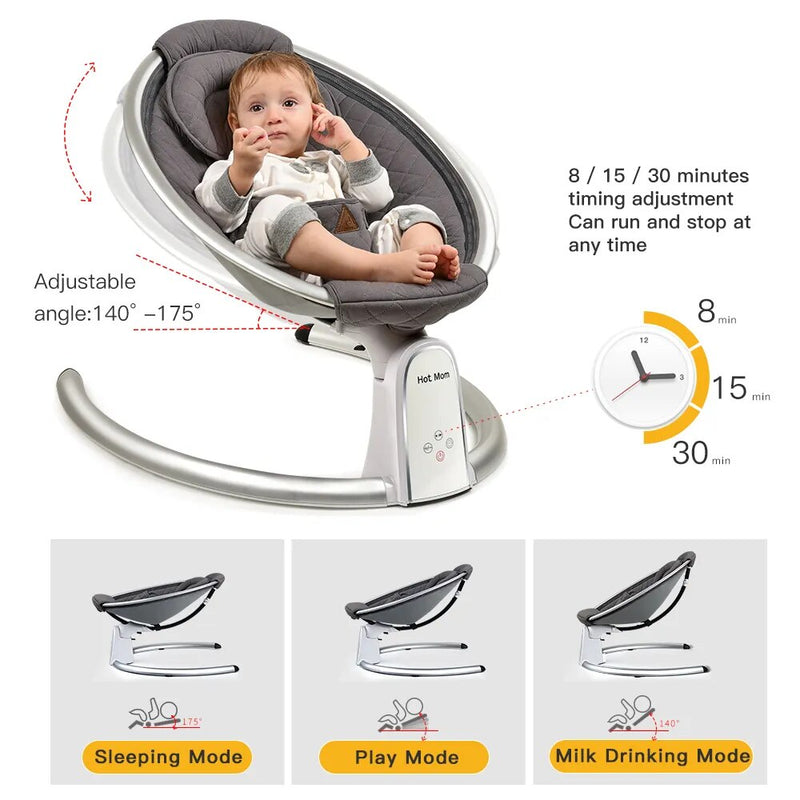 Adjustable Bluetooth Baby Swing: Smart Sleep Companion