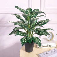 Tropical Monstera Silk Palm Tree Branch - Large Artificial Plant Bouquet