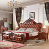 Luxury Oak Carved Double Bed - European Style