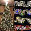 1/2/5/10M 40 LED Ribbon Christmas Lights Waterproof For Christmas Tree String Lights DecorNew Year Wall Window Home Decorations