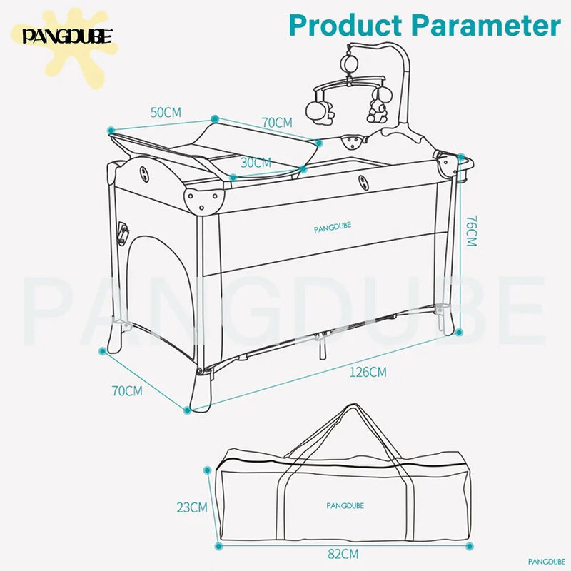 6-in-1 Foldable Baby Crib: Ultimate Multifunctional Bed