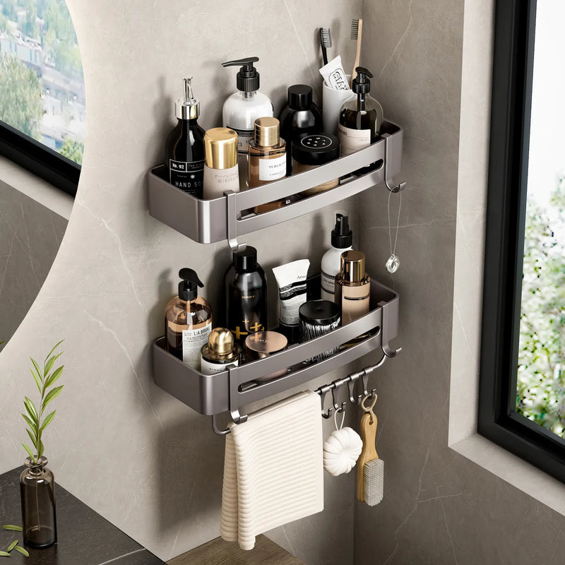 Aluminum Over-The-Toilet Organizer