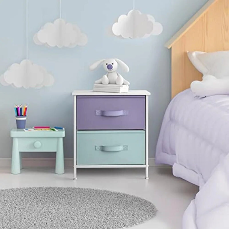 Kids 2-Drawer Nightstand with Stylish Design