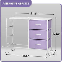 Pastel Purple 6-Drawer Dresser