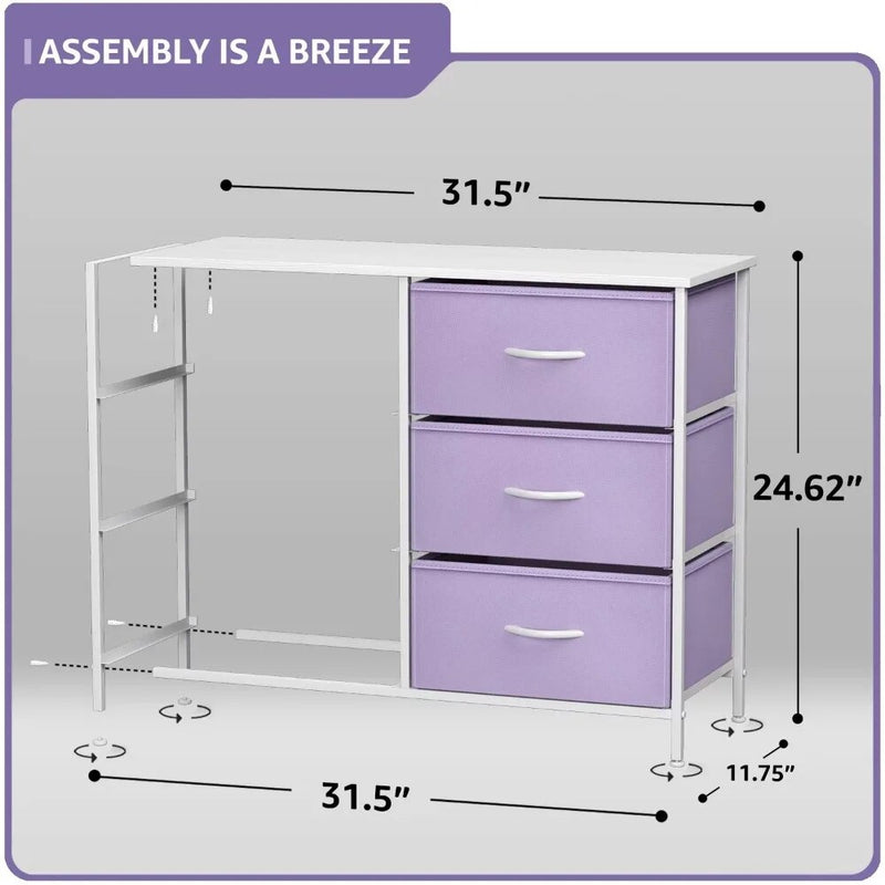 Pastel Purple 6-Drawer Dresser