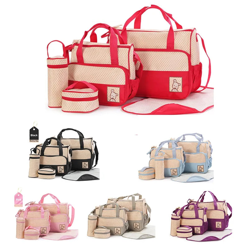 Trendy 5-Piece Baby Bag Set