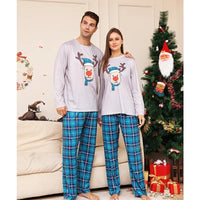 2024 New Year Elk Plaid Family Pajama Set