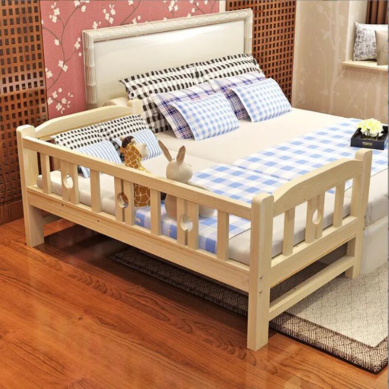 Guarded Wood Kids Bed