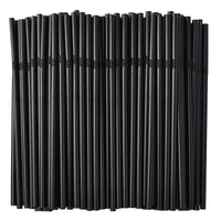 100Pcs 8" Disposable Drinking Straws Black White Long Flexible Milk And Juice Straw Wedding Party Supplies Kitchen Accessories