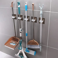 Wall-Mounted Mop Organizer