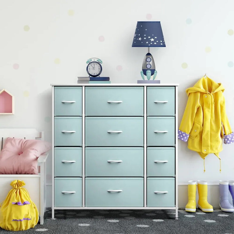 12-Drawer Kids Dresser - Stylish and Versatile Storage Unit