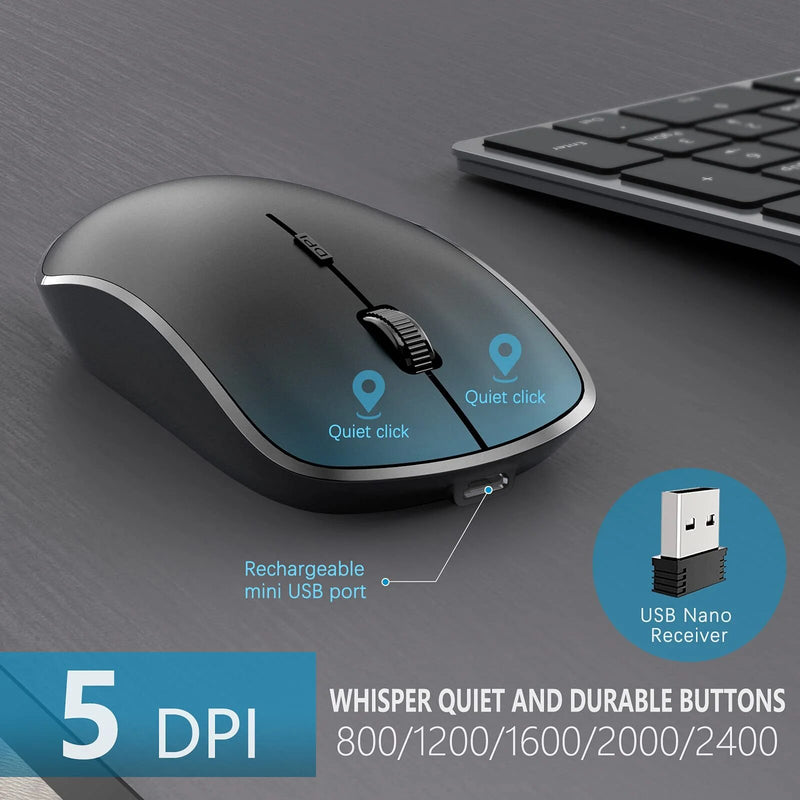 2.4G Wireless Ergonomic Keyboard & Mouse Set