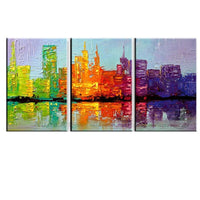 Abstract Cityscape 3-Piece Canvas Art