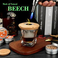 Cocktail Smoker Kit With Torch 4 Wood Chips Whiskey Stones Spoon Ice Tong Smoker Accessories Without Butane For Bartender