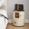 Nordic White Round Nightstand