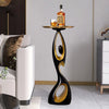 Abstract Resin Side Table: Nordic Elegance