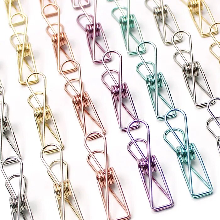 Kawaii Gold Rose Binder Clips