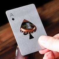 Creative Poker Card Beer Drink Bottle Opener Portable Stainless Steel Barware Bartender Corkscrew Kitchen Bar Accessories