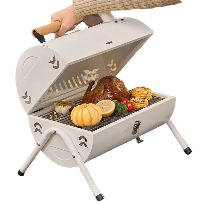 Portable Round Charcoal BBQ Grill