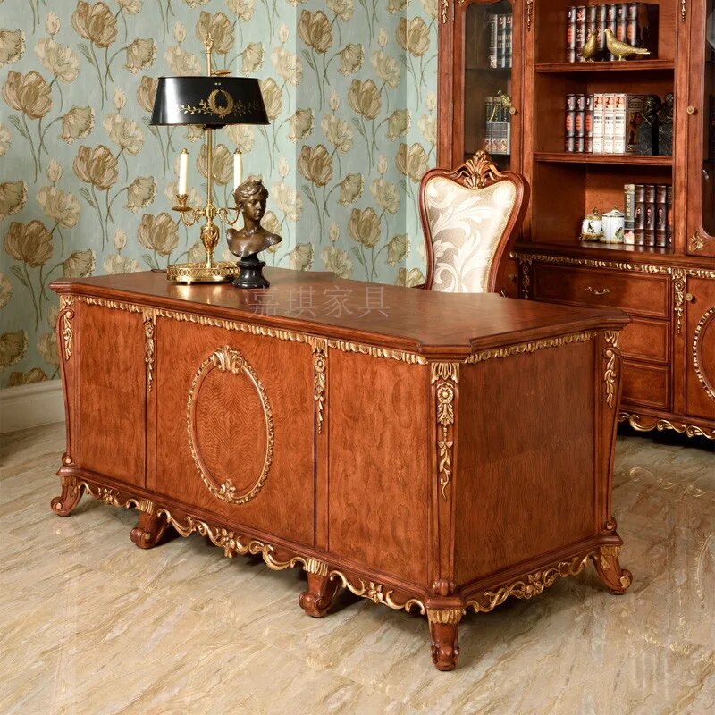 Luxury Carved Wood Office Furniture