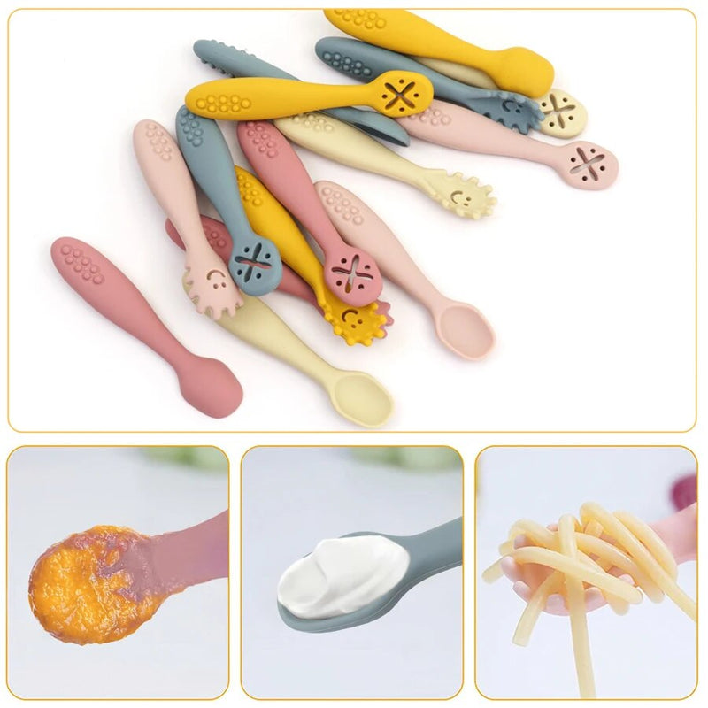 Baby Silicone Spoon Fork Set