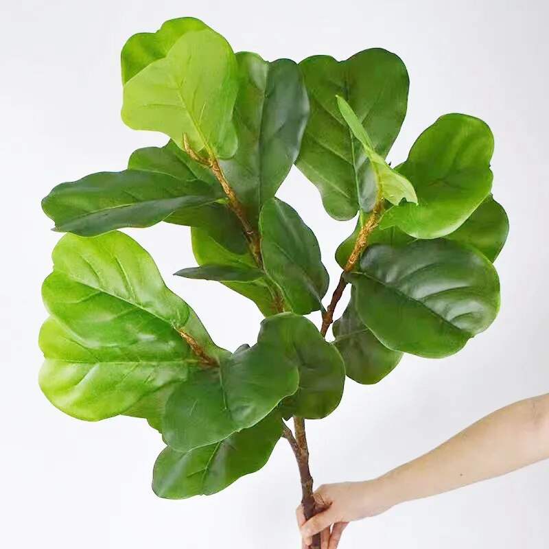 Tropical Banyan Tree: Large Artificial Ficus Branch with Real Touch Palm Leaves