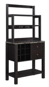 9-Bottle Wine Rack Cabinet with Faux Marble Top