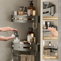 Aluminum Over-The-Toilet Organizer