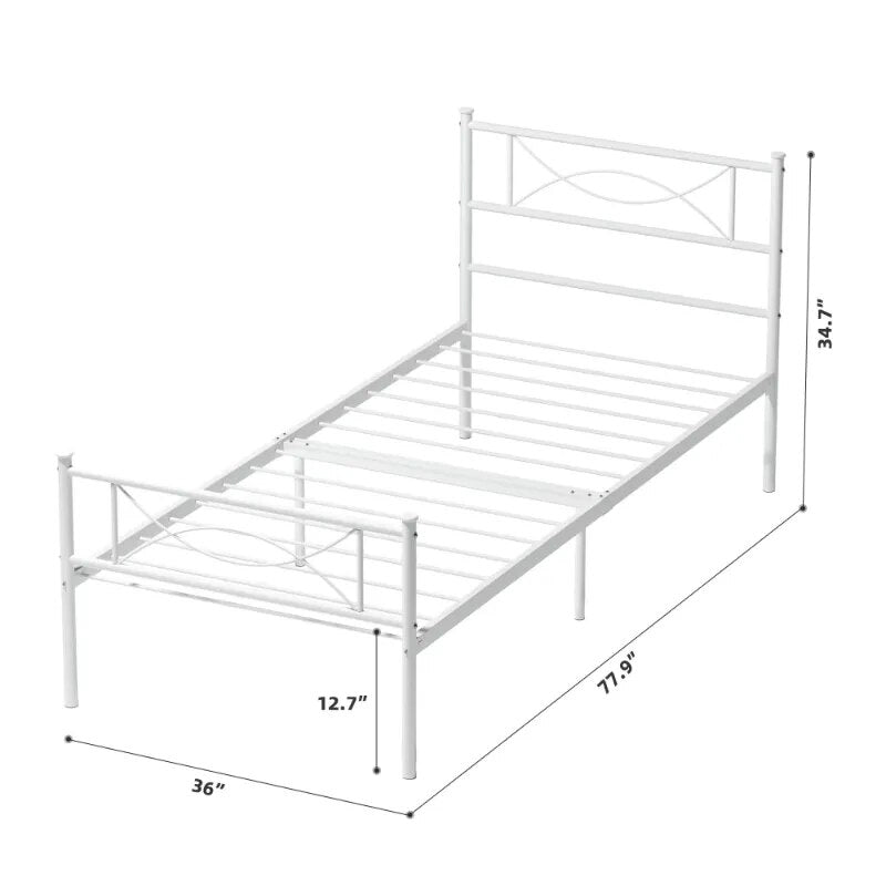 Bowknot Twin Metal Bed Frame