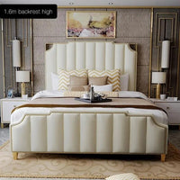 Luxury Nordic Leather Bed Set