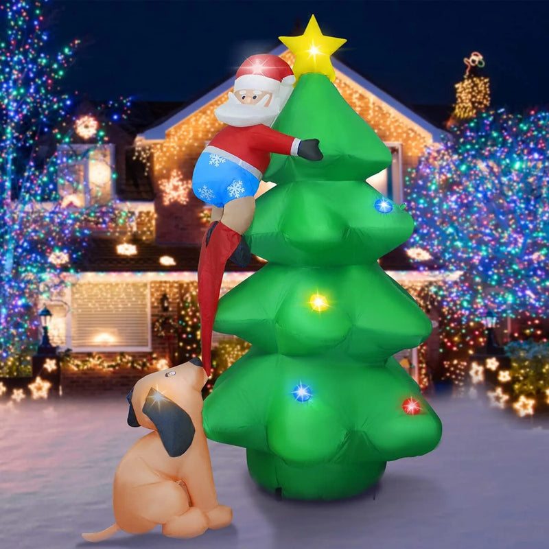 Festive LED Inflatable Christmas Tree: Illuminated Holiday Joy