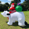 2m Inflatable Santa Bear: Whimsical Christmas Decor!