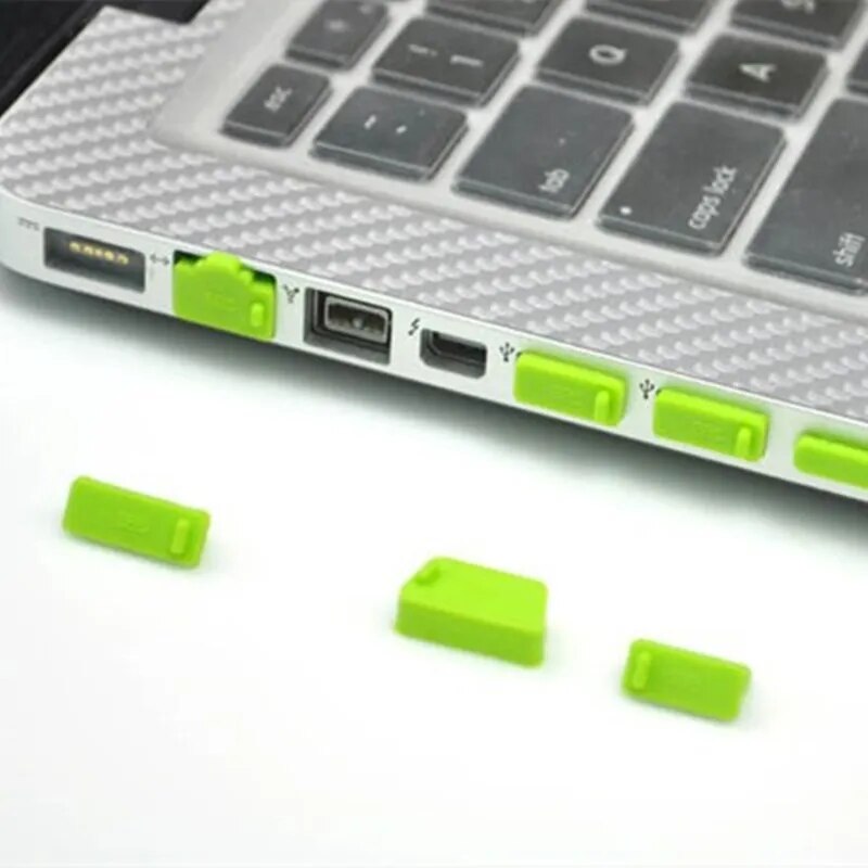 13-Piece Colorful Silicone Laptop Dust Plug Set