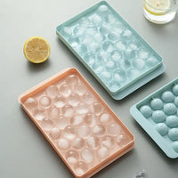 66/33 Mini Ball Maker Mold Ice Ball Mold Hockey Round Frozen Ice Cube Mold with Lid Ice Tray Box Whiskey Cocktail Kitchen Tools