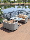 Metal Frame Rattan Dining Set