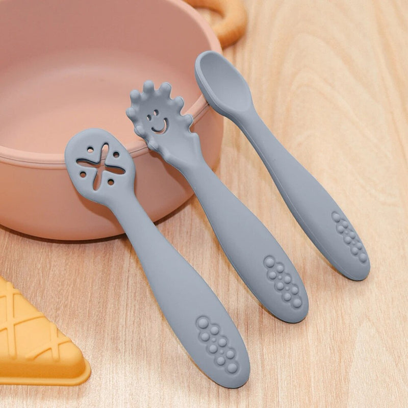 Baby Silicone Spoon Fork Set